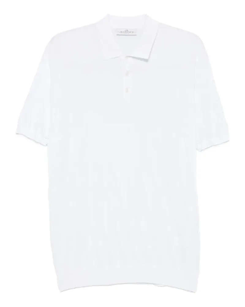 Jeordie's diamond-textured polo shirt - Weiß Weiß