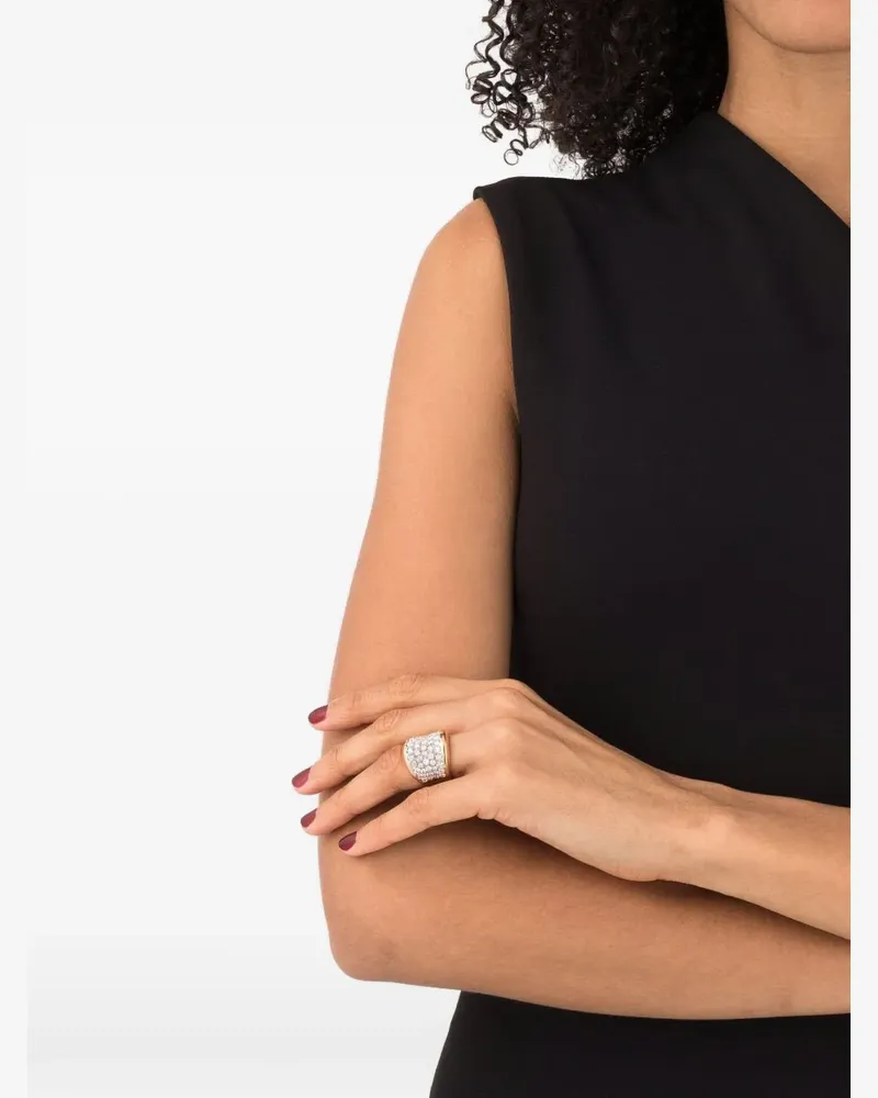 LEO PIZZO 18kt Rotgoldring mit Diamanten Rot