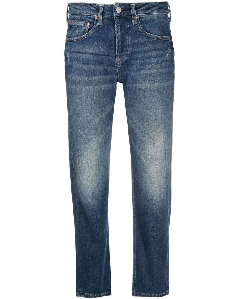 Adriano Goldschmied Girlfriend Cropped-Jeans Blau