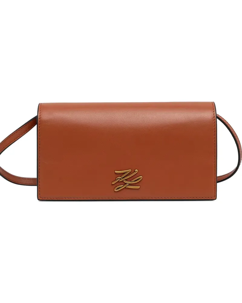 Karl Lagerfeld K/Autograph logo-plaque cross body bag - Braun Braun