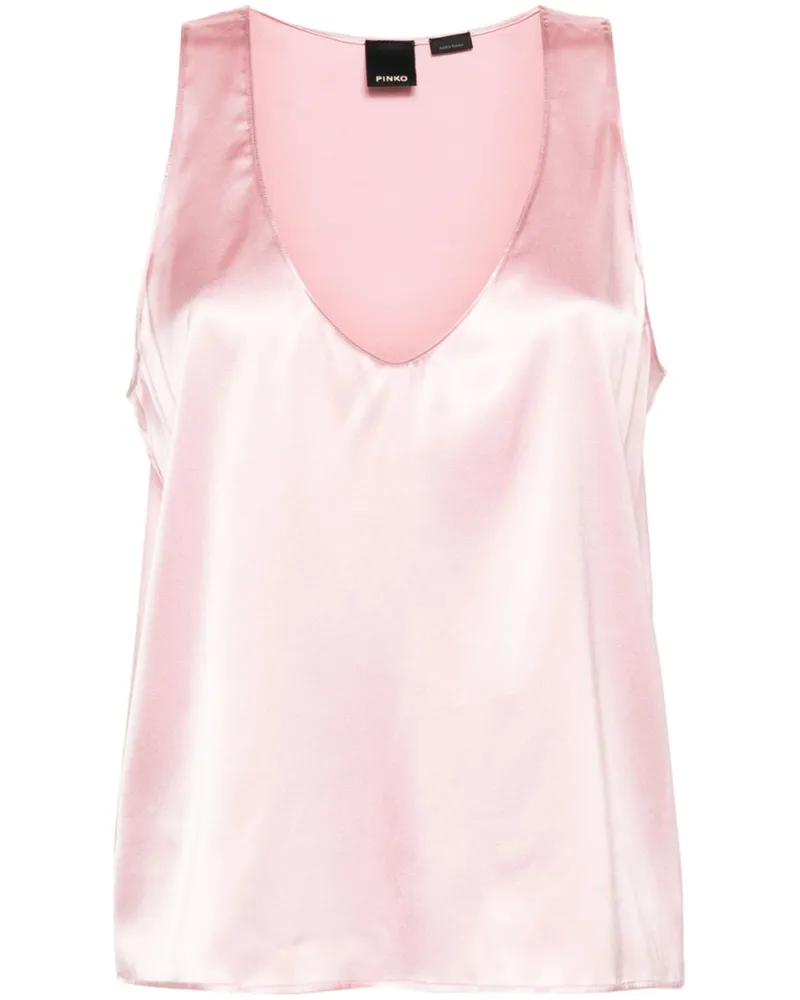 Pinko Top in Satinoptik - Rosa Rosa