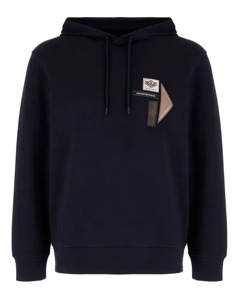 Emporio Armani Hoodie mit Logo-Patch - Blau Blau