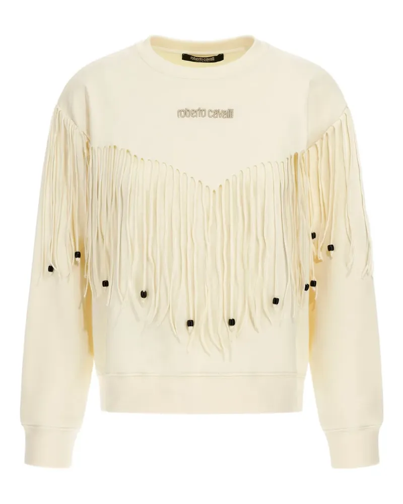 Roberto Cavalli fringe sweatshirt - Nude Nude