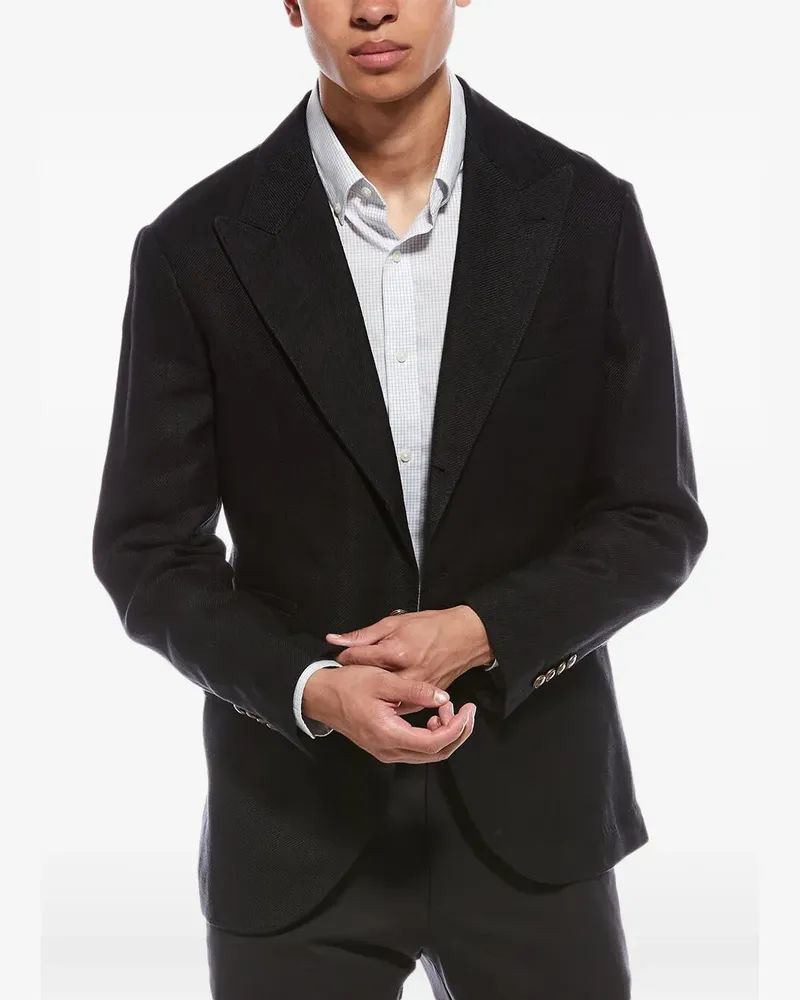 Brunello Cucinelli single-breasted blazer - Schwarz Schwarz