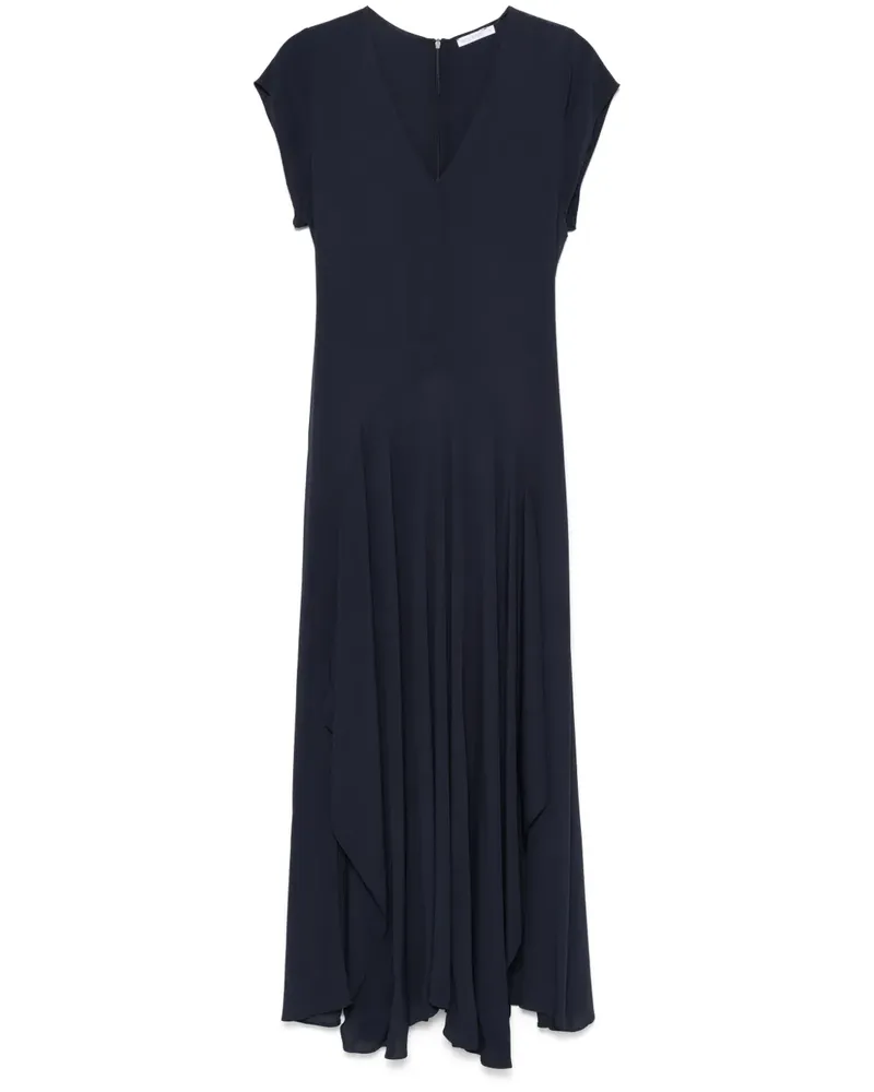 Patrizia Pepe Mittellanges Kreppkleid - Blau Blau