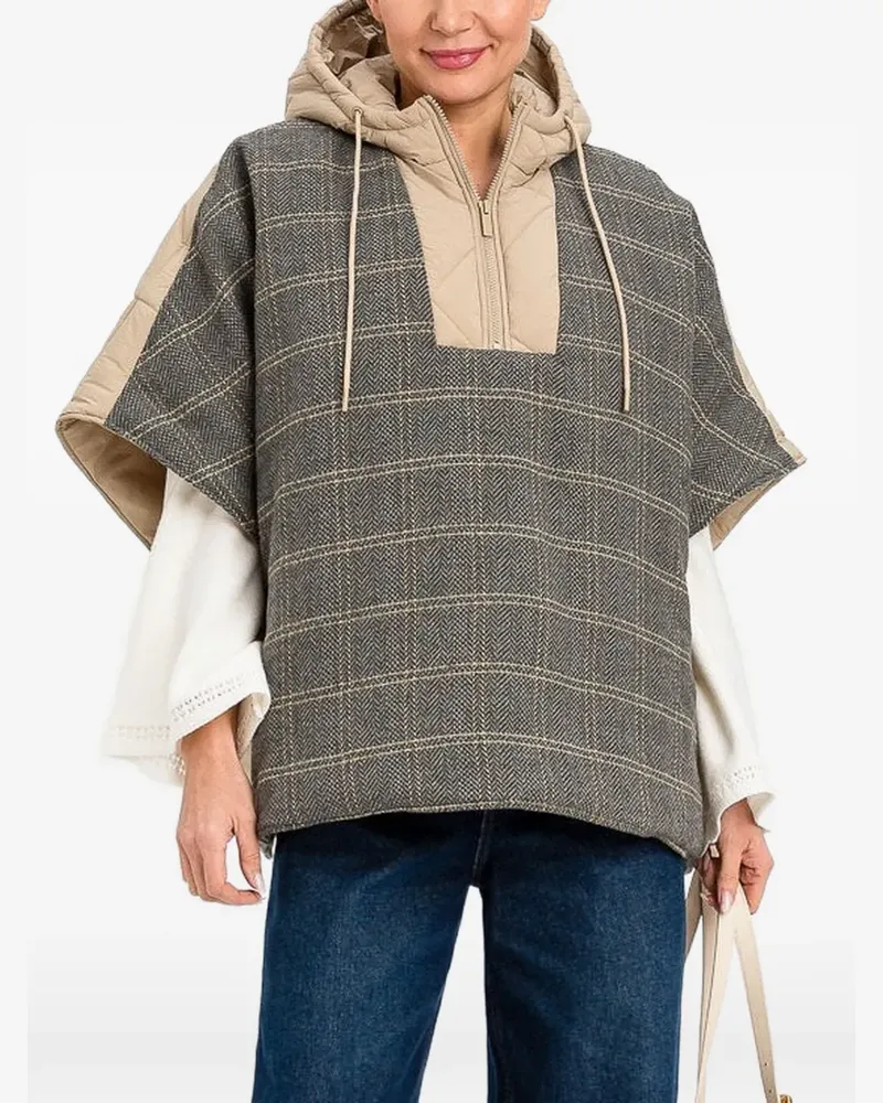 Twin-Set Poncho mit Kapuze - Nude Nude