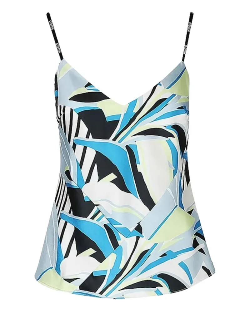 HUGO BOSS Oberteil mit grafischem Print - Blau Blau