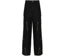Cargohose mit Reißverschlussdetail - Schwarz