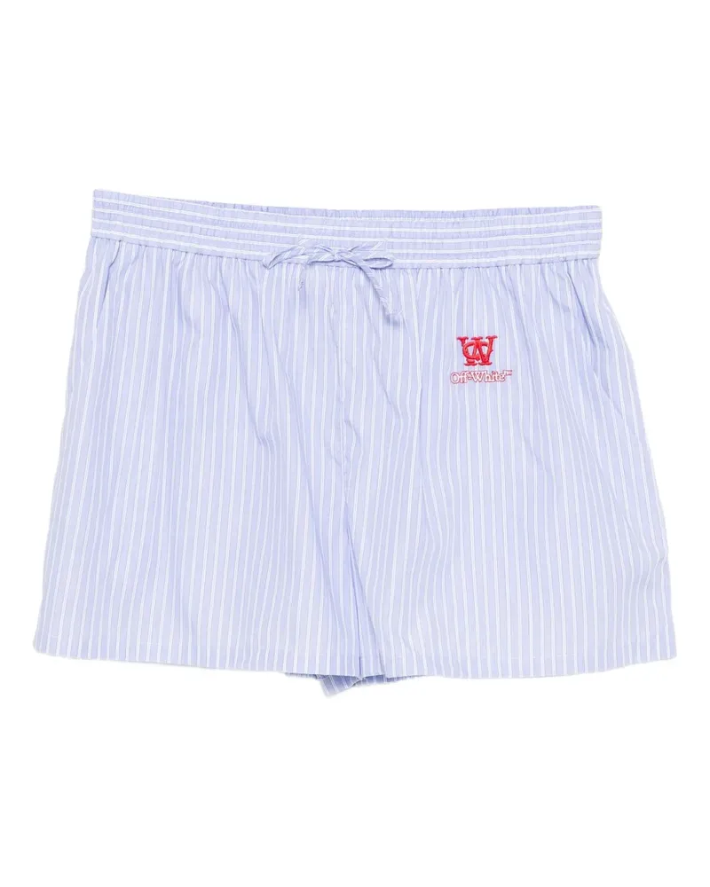OFF-WHITE Gestreifte Shorts - Blau Blau