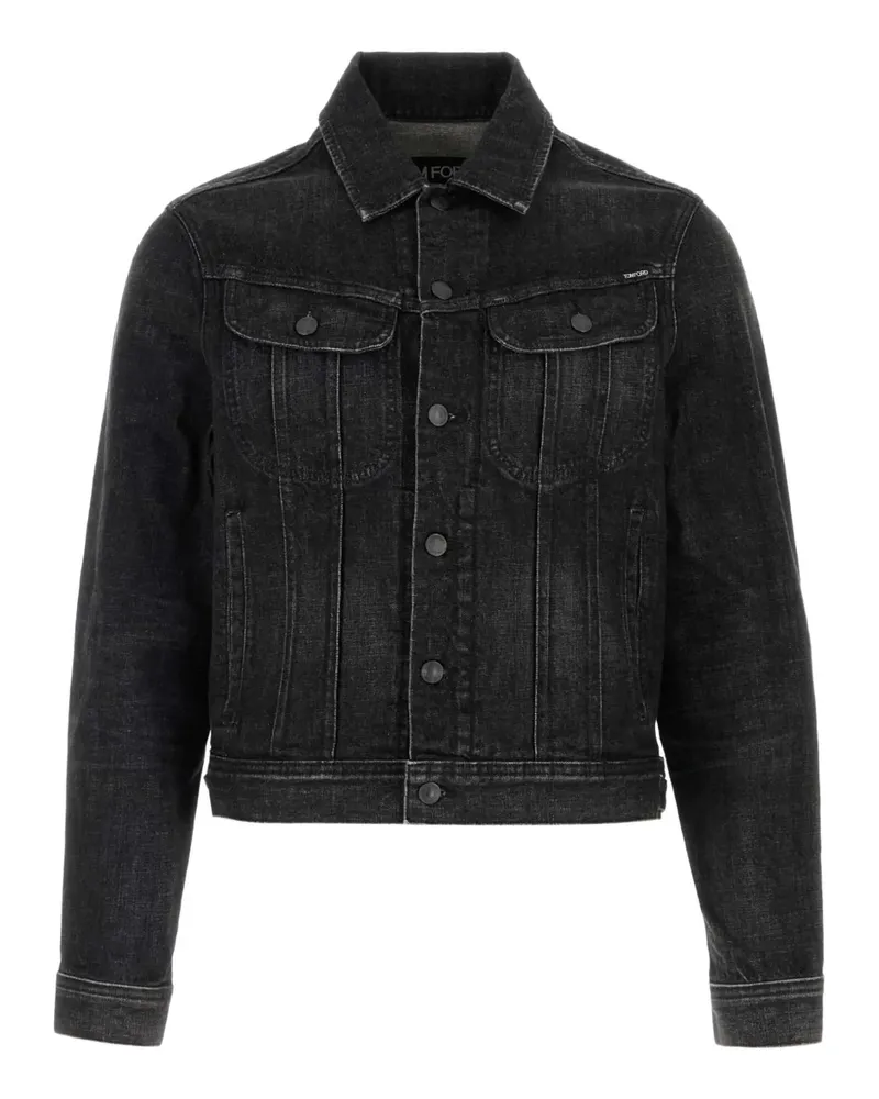 Tom Ford Jeansjacke mit langen Ärmeln - Schwarz Schwarz
