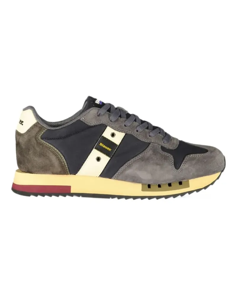 Blauer Queens 01 Sneakers mit Wildledereinsätzen Blau