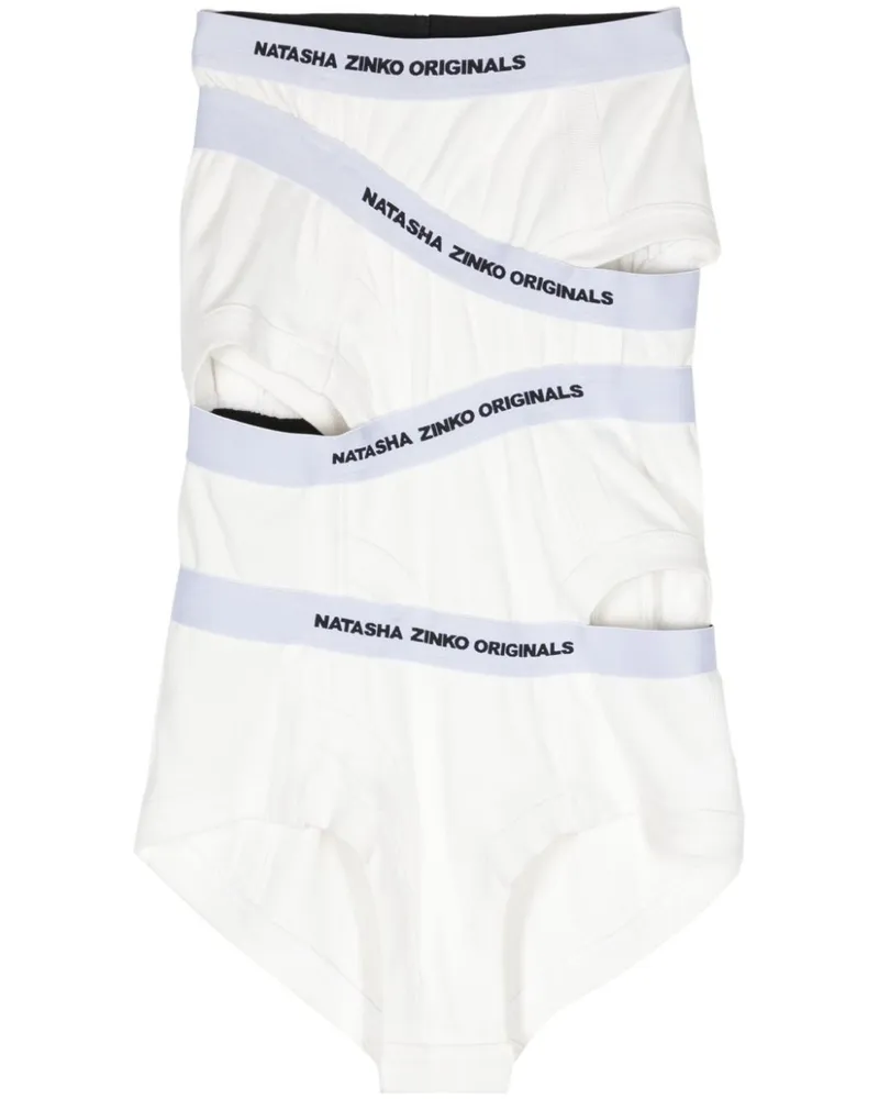 Natasha Zinko Asymmetrischer Underwear Rock - Weiß Weiß