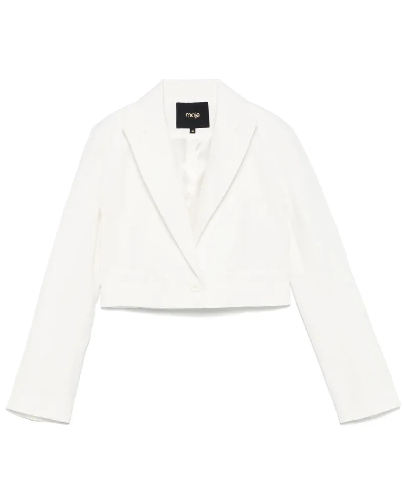 Maje Cropped-Blazer - Weiß Weiß