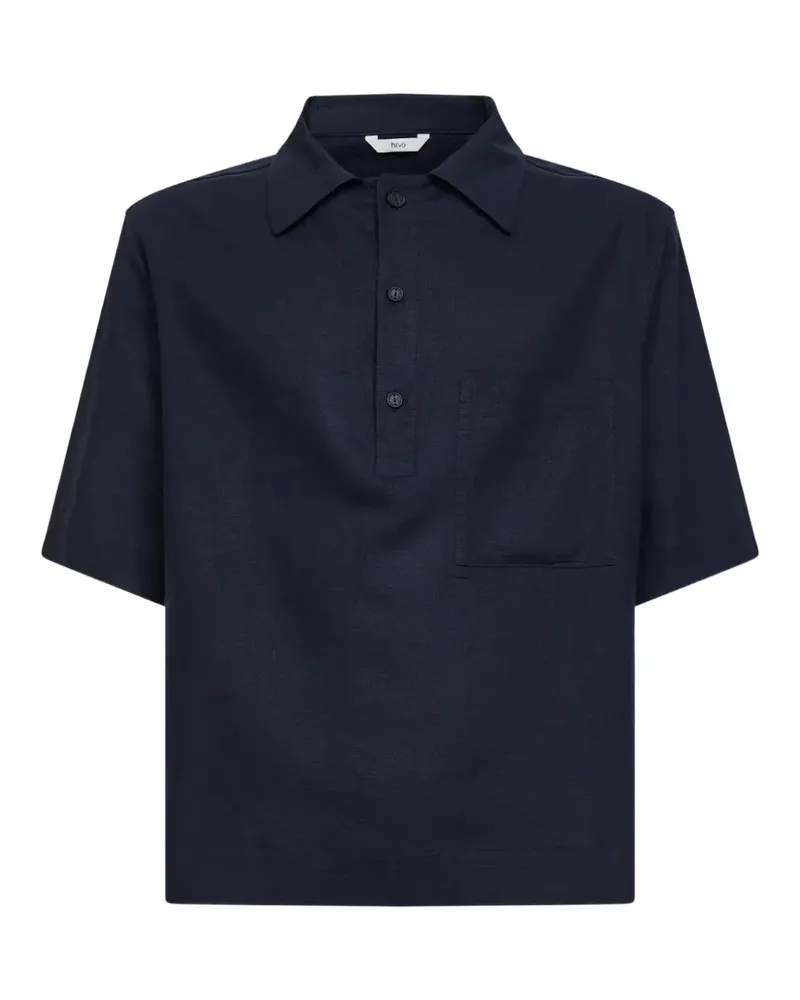 Hevò pocket polo shirt - Blau Blau