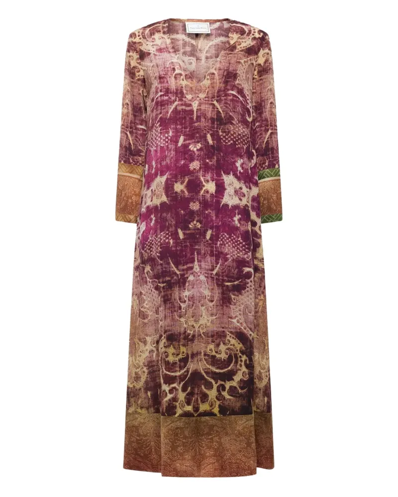 Pierre-Louis Mascia Maxikleid mit abstraktem Print - Rosa Rosa