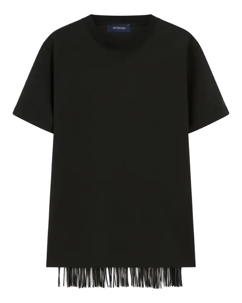 SPORTMAX Teatino fringed top - Schwarz Schwarz