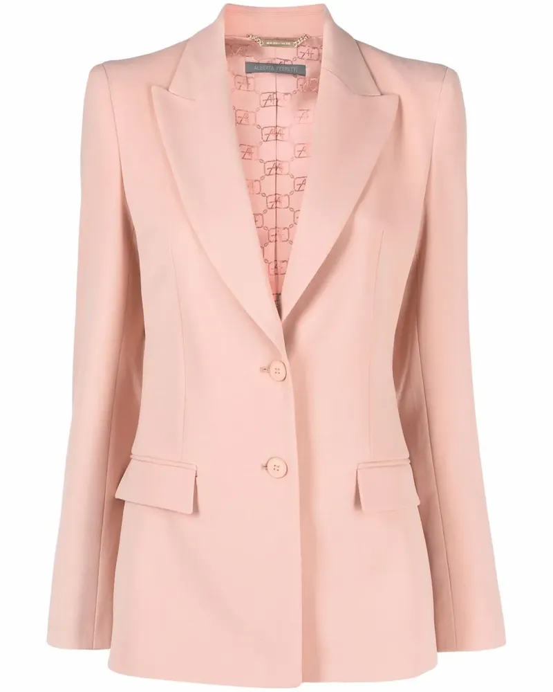 Alberta Ferretti Einreihiger Blazer - Rosa Rosa
