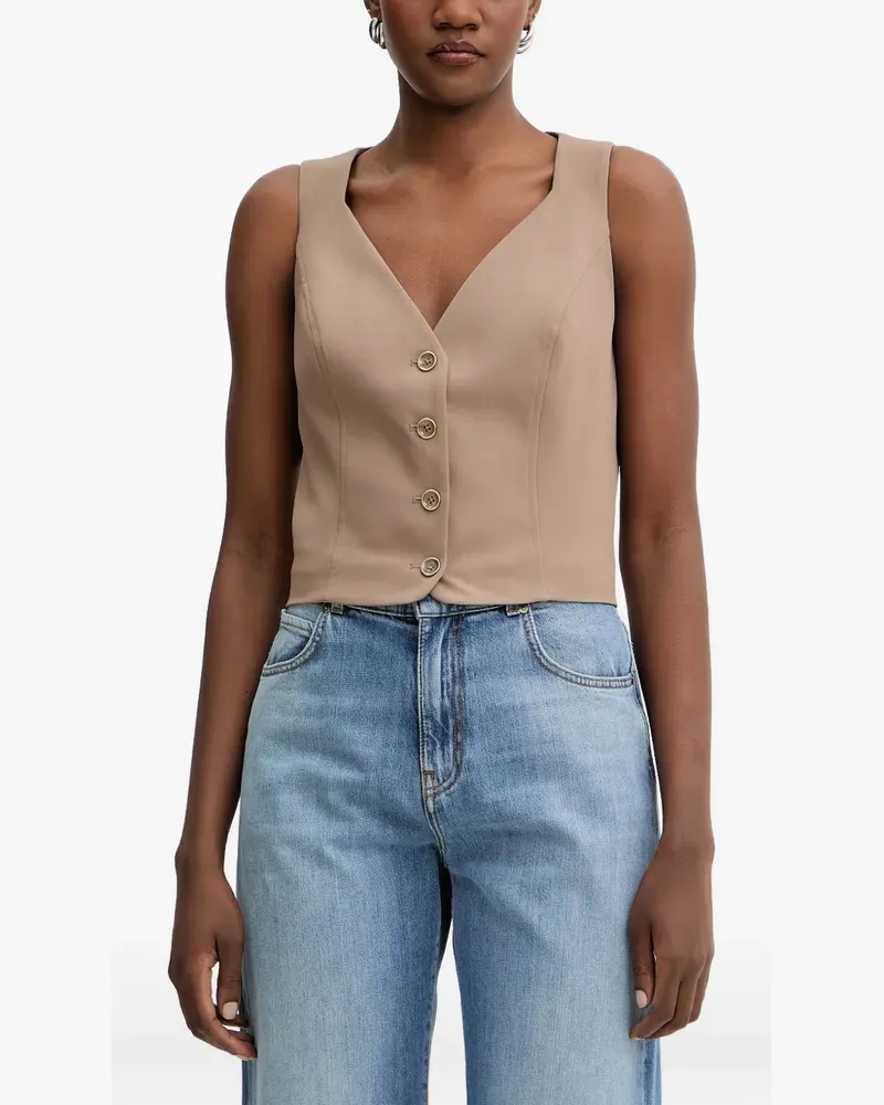 Guess button-up sleeveless vest - Braun Braun
