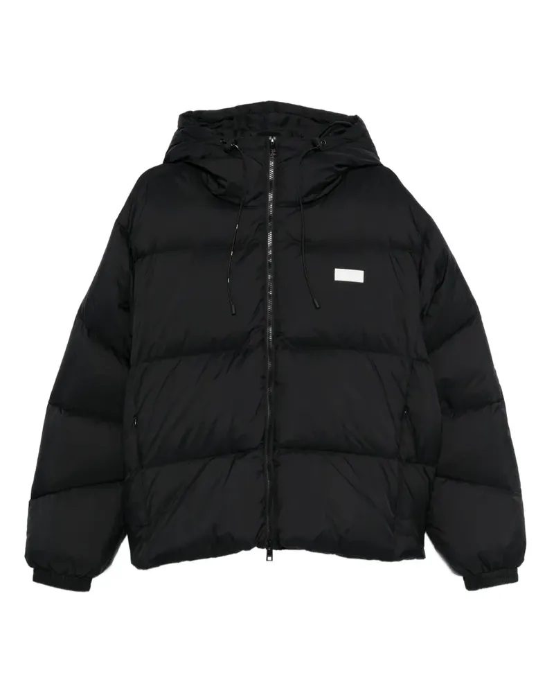 MSGM hooded puffer jacket - Schwarz Schwarz