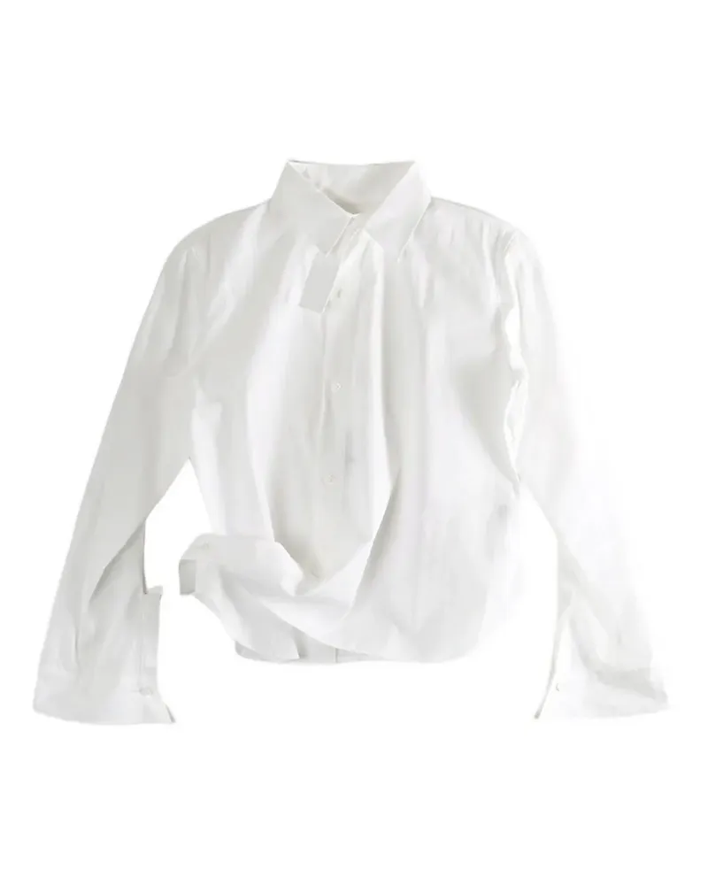 Yohji Yamamoto asymmetric shirt - Weiß Weiß