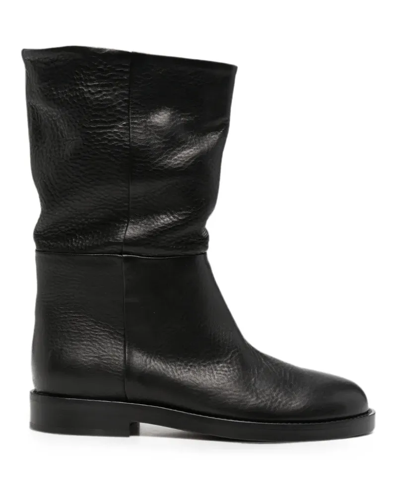 Attilio Giusti Leombruni Zenit Stiefel aus gekörntem Leder - Schwarz Schwarz