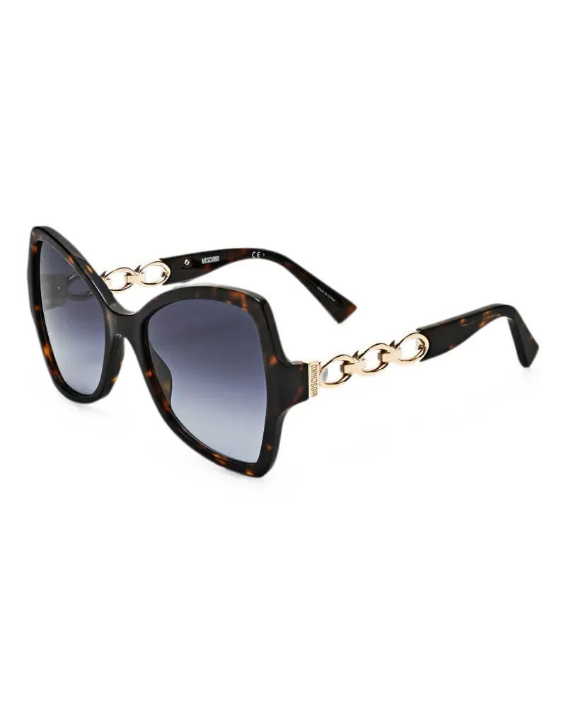 Moschino Oversized-Sonnenbrille in Schildpattoptik - Braun Braun