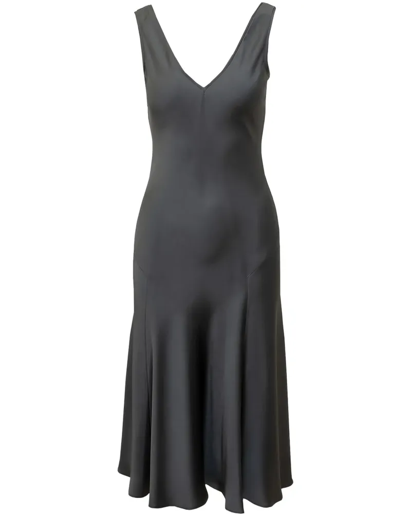 Max Mara Acqui Midikleid - Grau Grau