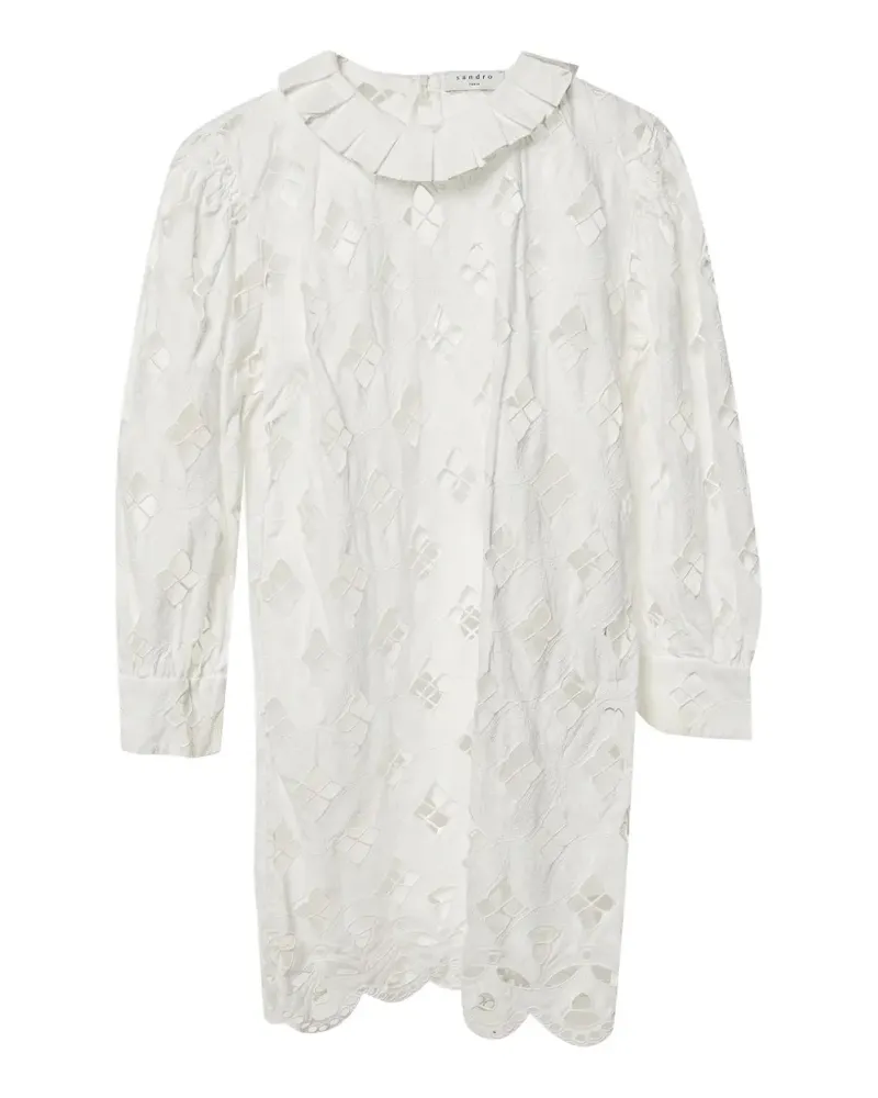 Sandro lace eyelet mini dress - Weiß Weiß
