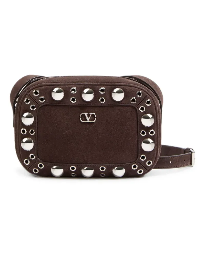 Valentino Garavani Nellcôte suede shoulder bag - Braun Braun