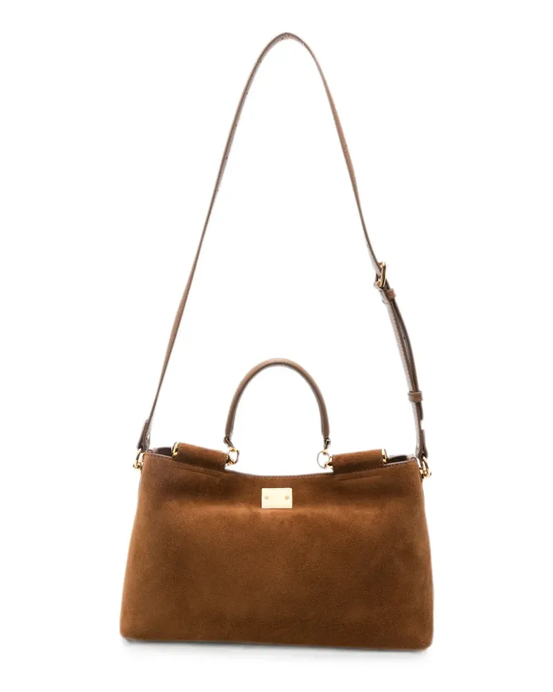 Dolce & Gabbana Sicily logo-plaque tote bag - Braun Braun