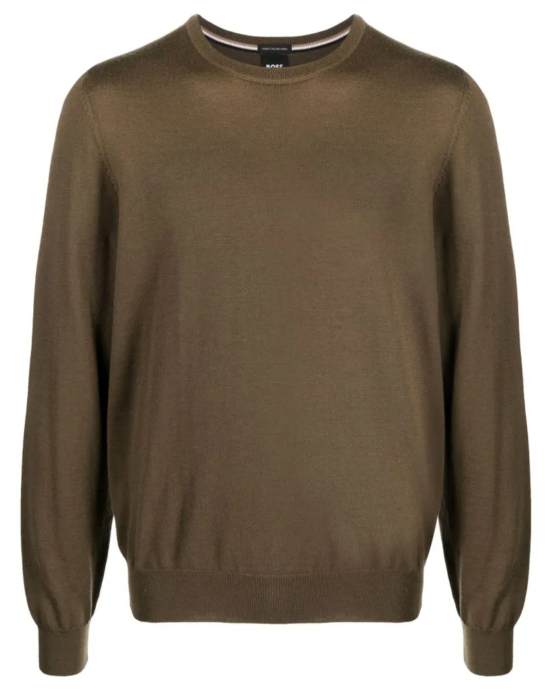 HUGO BOSS Pullover mit Logo-Stickerei - Grün Grün