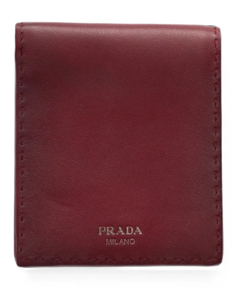 Prada antiqued leather wallet - Rot Rot