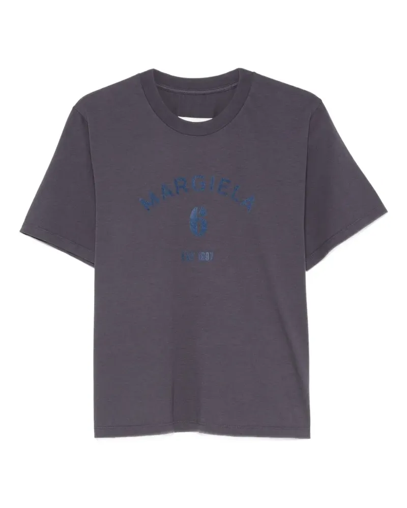 Maison Margiela T-Shirt mit Logo-Print - Grau Grau