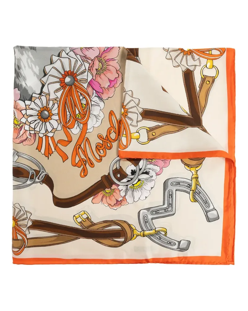 Moschino Schal mit Logo-Detail - Nude Nude