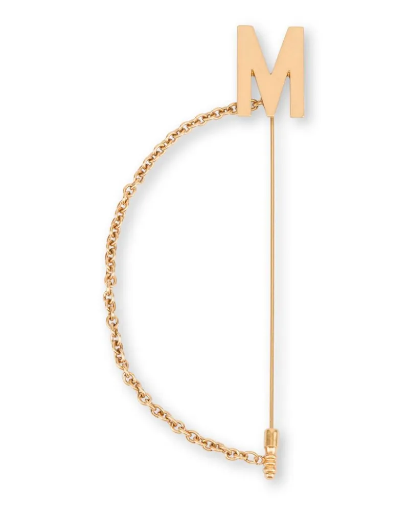 Moschino Brosche mit Kettendetail - Gold Gold