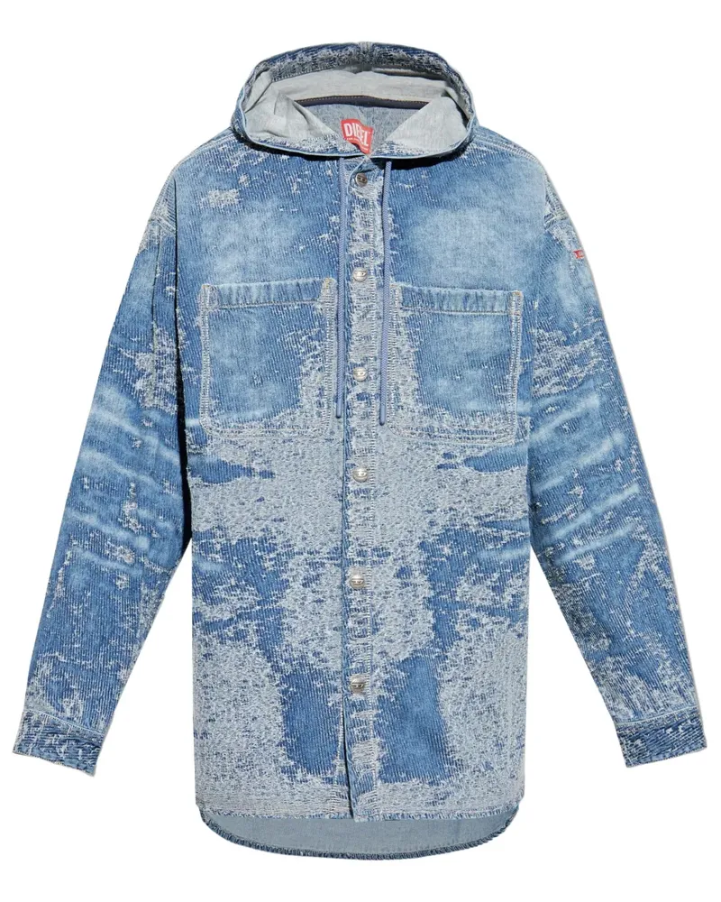 Diesel D-Dewny-Hood Hemd - Blau Blau