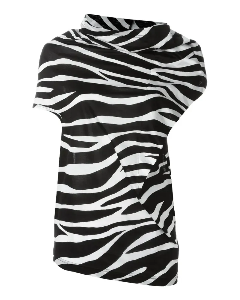 Junya Watanabe Oberteil mit Zebra-Print - Schwarz Schwarz