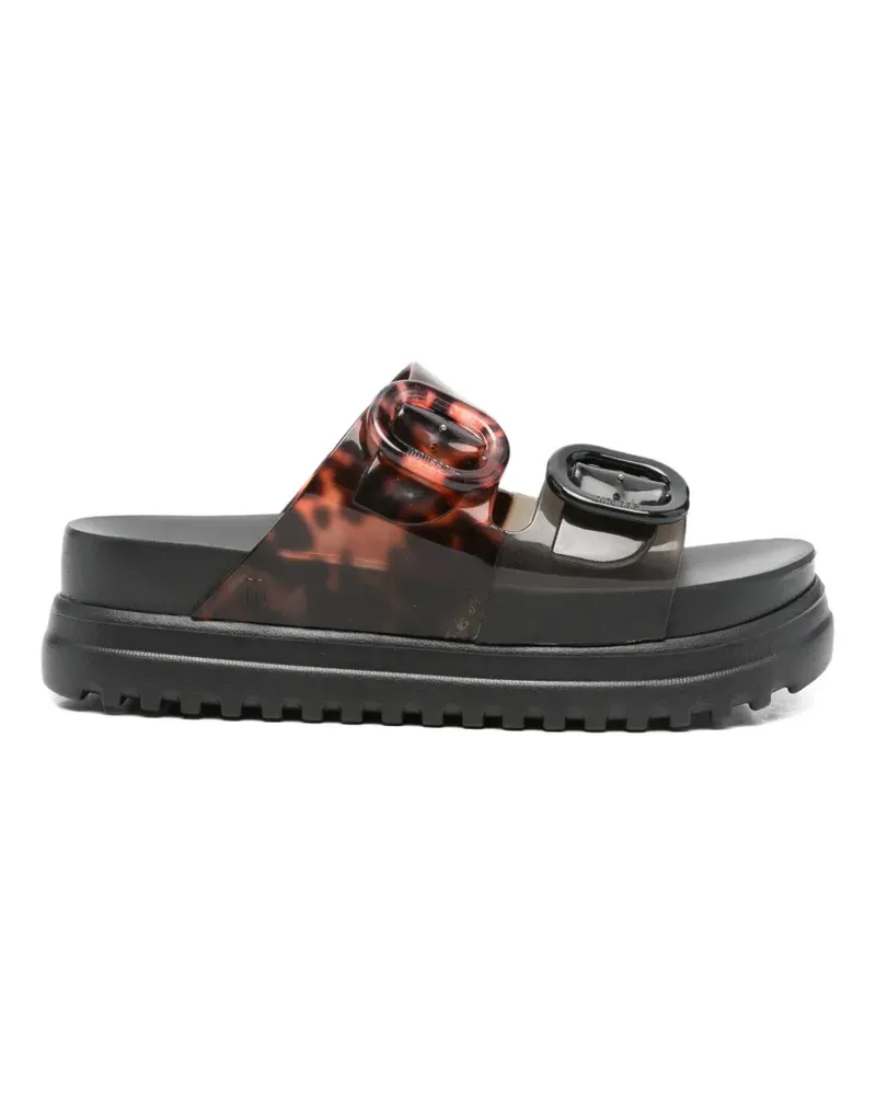 Melissa tortoiseshell-effect buckle-strap sandals - Schwarz Schwarz