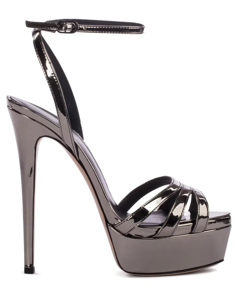 Le Silla Lola Plateau-Sandalen 140mm - Silber Silber