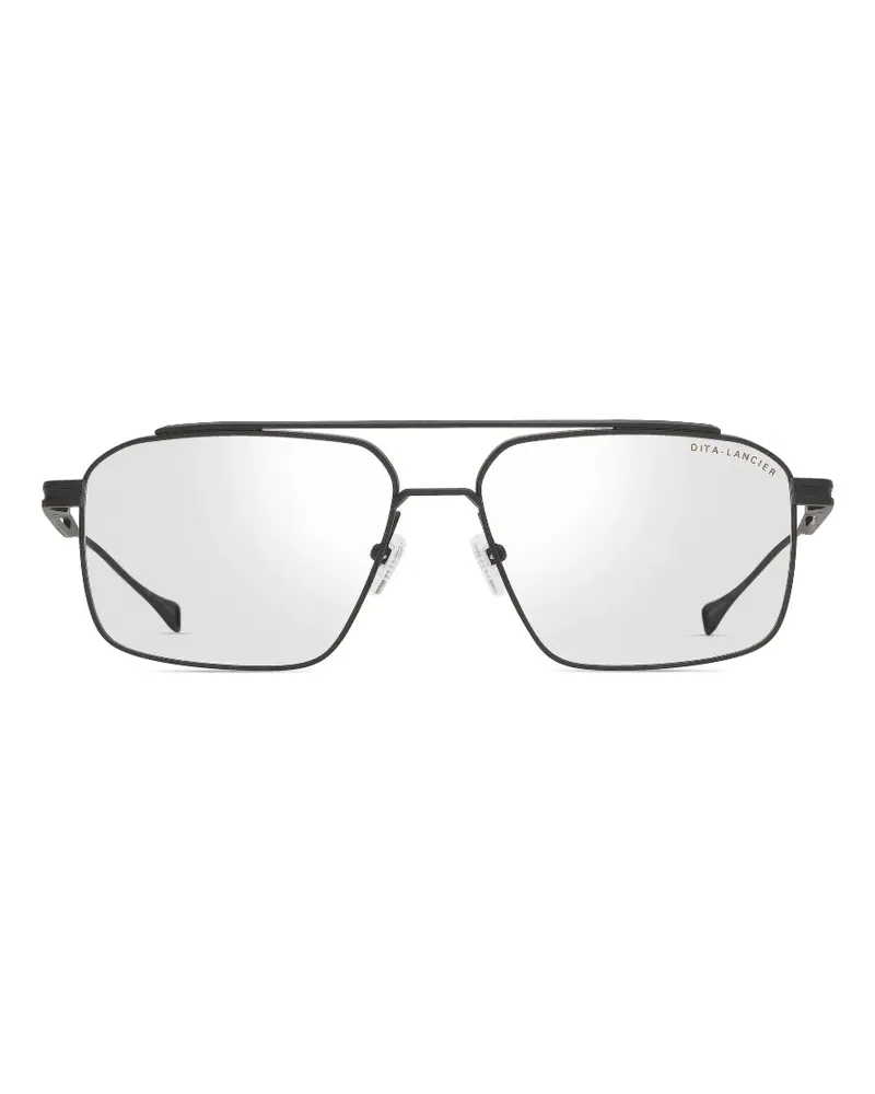 DITA LSA-134 double-bridge square-frame glasses - Schwarz Schwarz