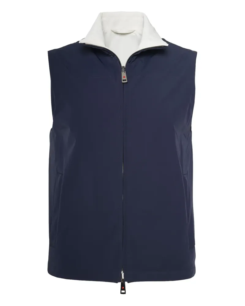 Kiton Wendeweste mit Reißverschluss - Blau Blau