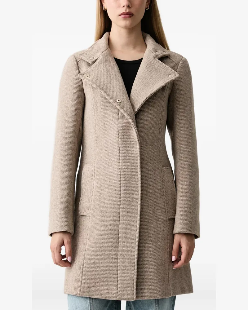 Liu Jo midi coat in wool cloth - Nude Nude