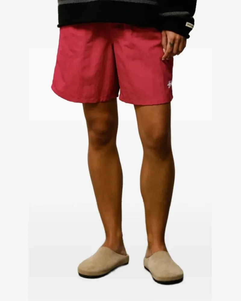 Stüssy logo-print swim shorts - Rosa Rosa