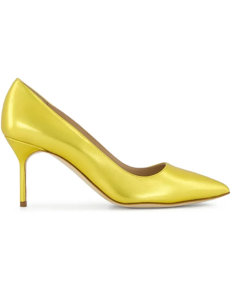 Manolo Blahnik 70mm BB leather pumps - Gelb Gelb