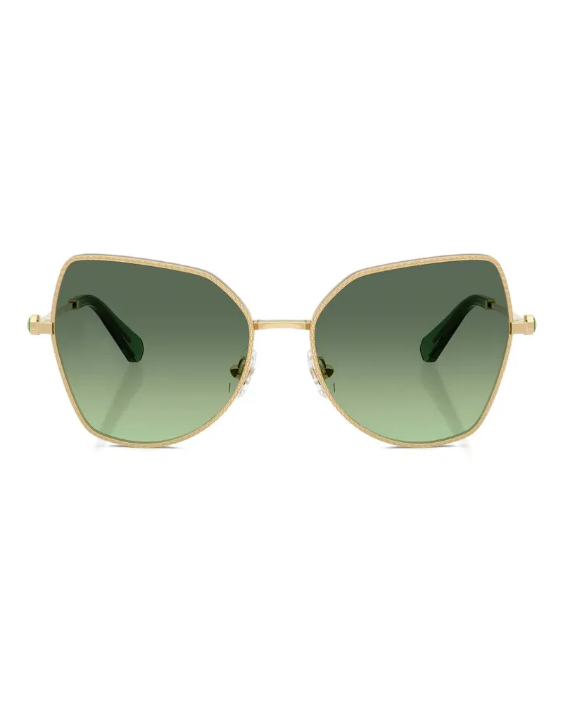 Swarovski Sonnenbrille mit geometrischem Gestell - Gold Gold
