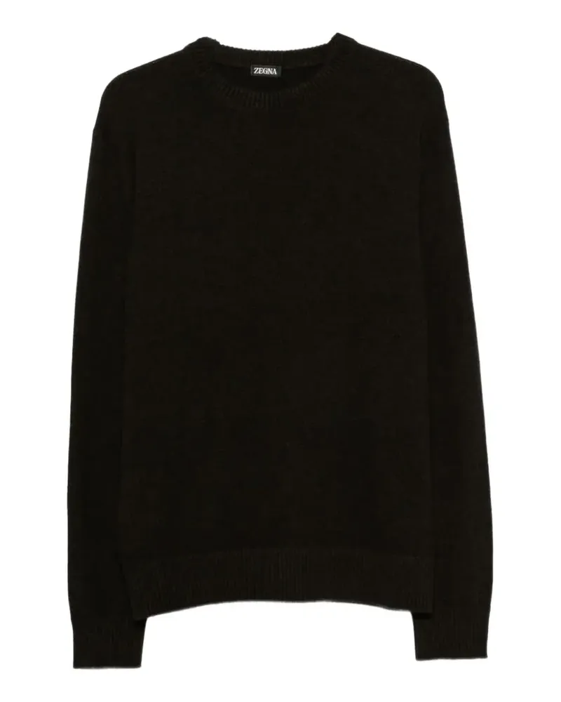 Ermenegildo Zegna Pullover mit geripptem Besatz - Schwarz Schwarz