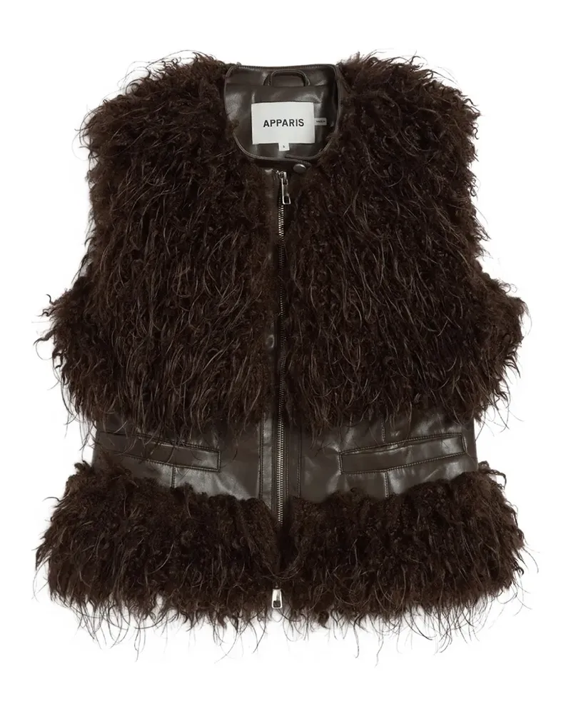 APPARIS Cleo faux-fur gilet - Braun Braun