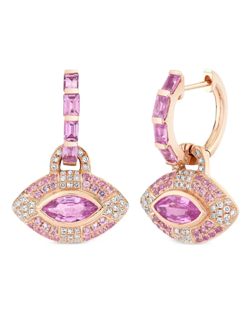 SHAY Creolen mit Saphir und Diamant - Rosa Rosa
