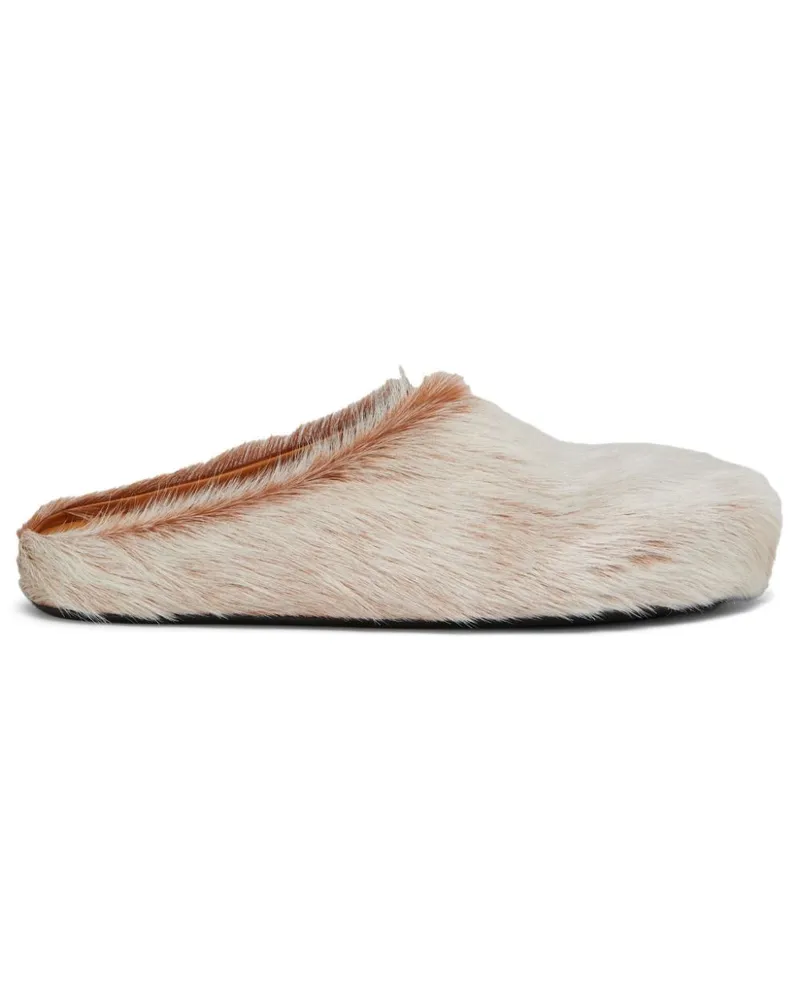 Marni Clogs aus Kalbshaar - Nude Nude
