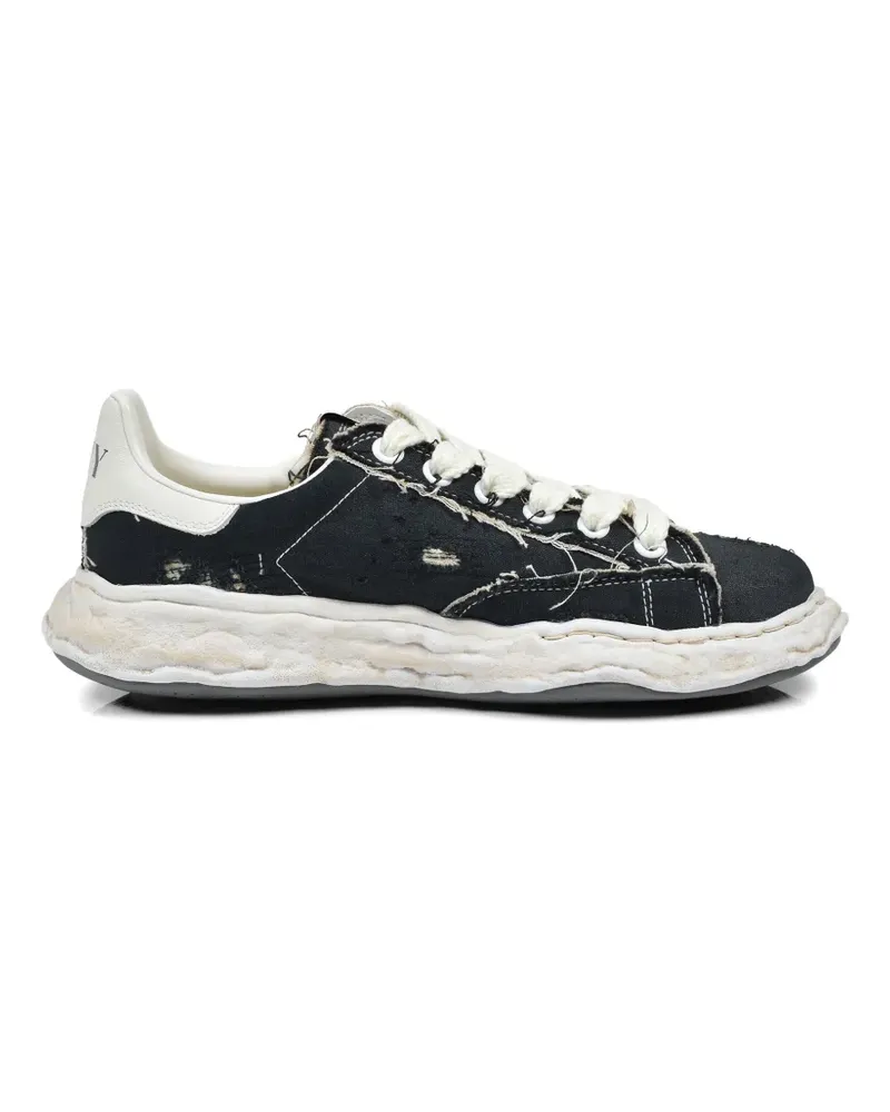 MIHARAYASUHIRO Charles OG sole ripped-canvas sneakers - Schwarz Schwarz